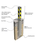 AUTOLOK TELESCOPIC HEAVY DUTY ANTI RAM RAID SECURITY POST - KTARP